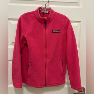 VINEYARD VINES Girl's Size XL full zip fleece jacket Pink EC!